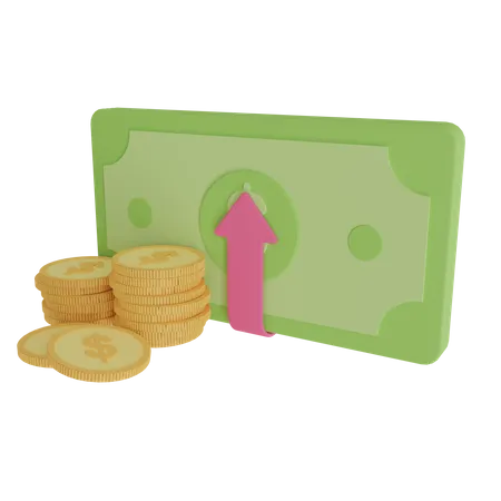 Money Profit Illustration 3D Icon