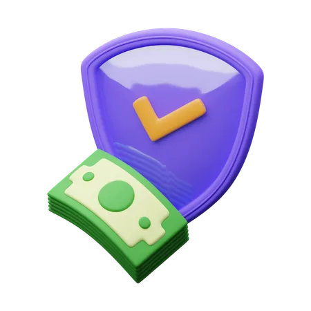 金銭保護  3D Icon