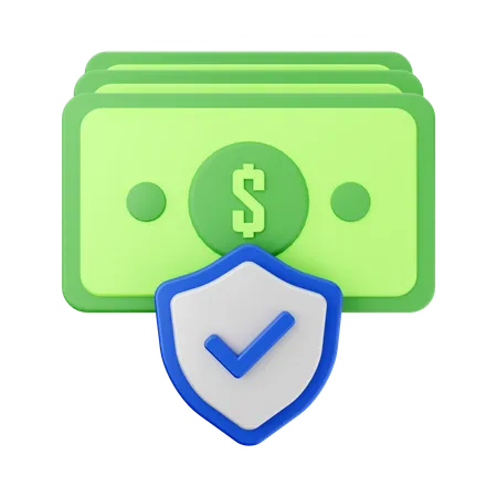 Money Protection  3D Illustration