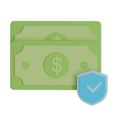 Money Protection Illustration 3D Icon