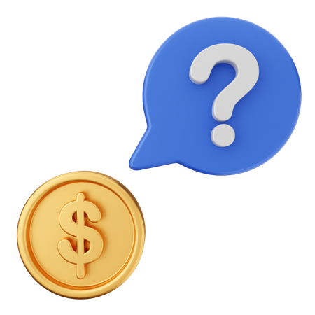 Money Question  3D Icon