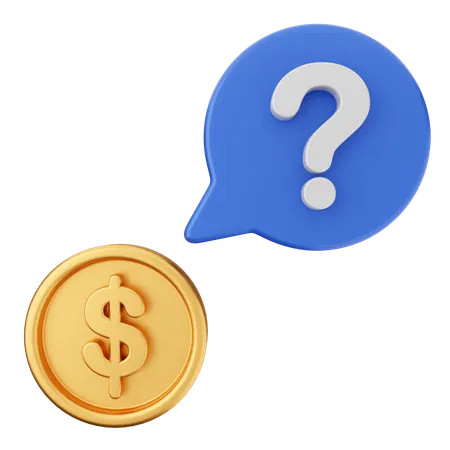 Money Question  3D Icon