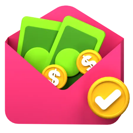 Money Received  3D Icon