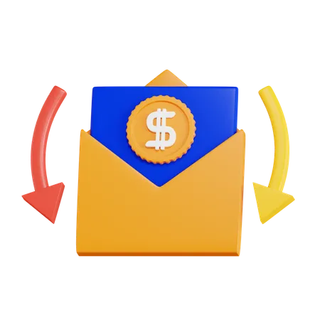 Money Received  3D Icon