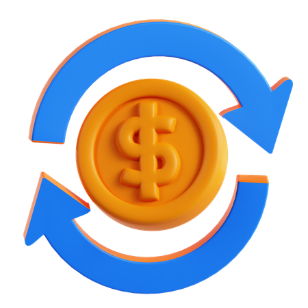返金  3D Icon