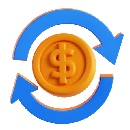 返金  3D Icon