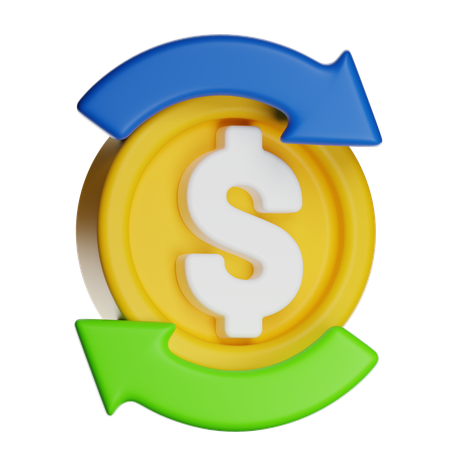 返金  3D Icon