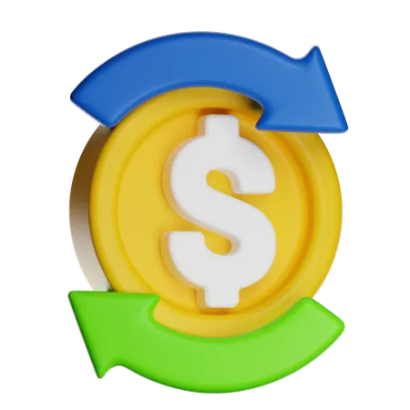 返金  3D Icon