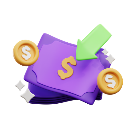 Money Refund 3D Icon