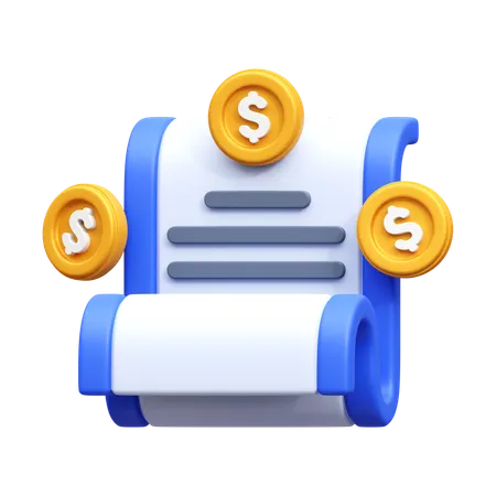 Money Report 3 D Render Icon Illustration 3D Icon