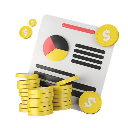 Money Report  3D Icon