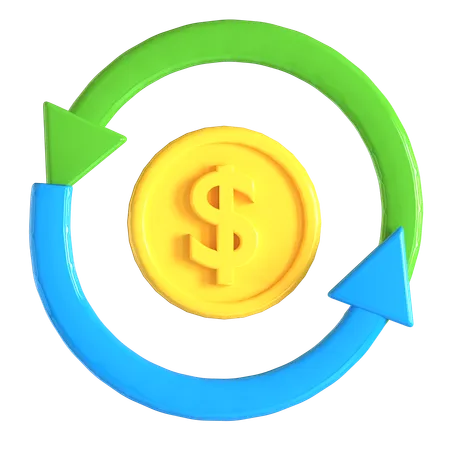 Money Return  3D Icon