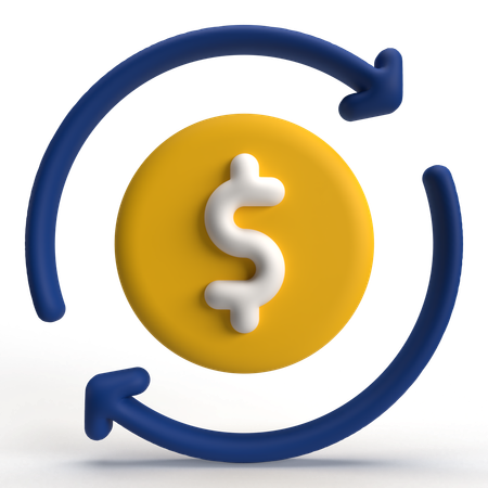 返金  3D Icon