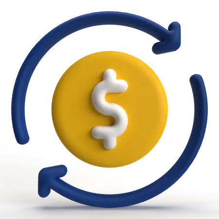 返金  3D Icon