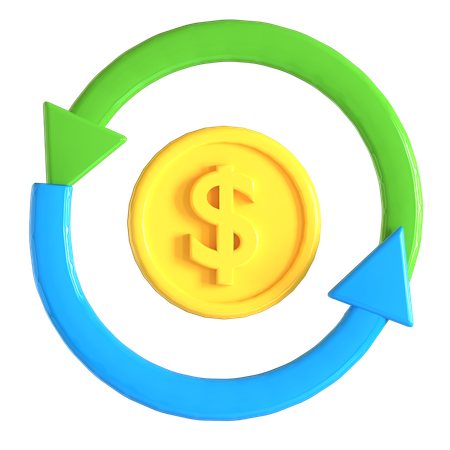 Money Return  3D Icon