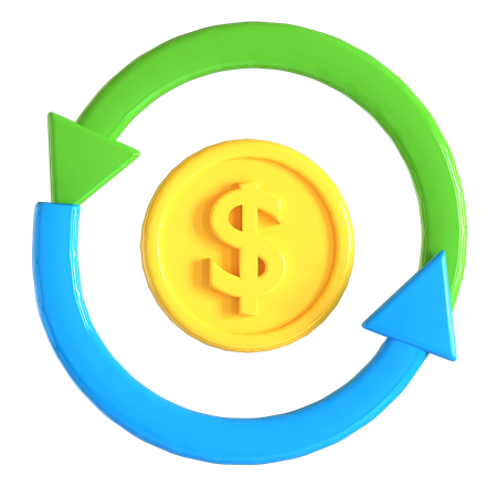 Money Return  3D Icon