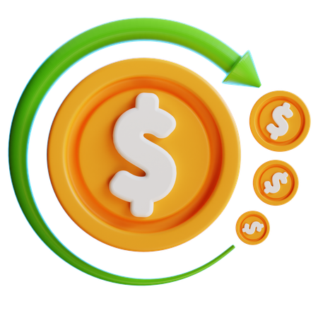 Money Rotation  3D Icon