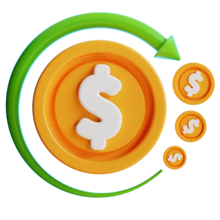 Money Rotation  3D Icon