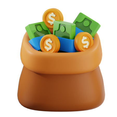 Money sack  3D Icon