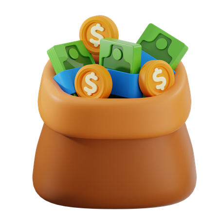 Money sack  3D Icon