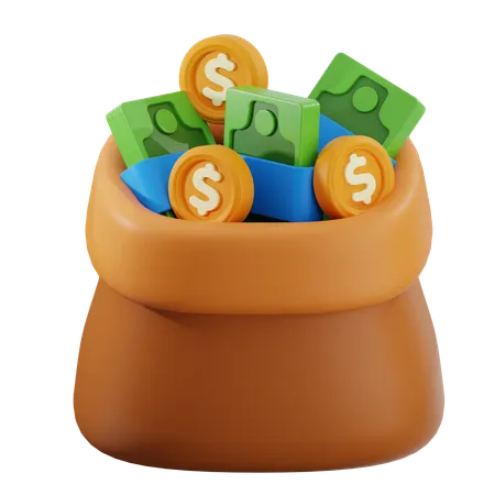 Money sack  3D Icon