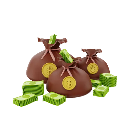 Money Sack  3D Illustration
