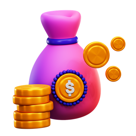 Money Sack 3D Icon