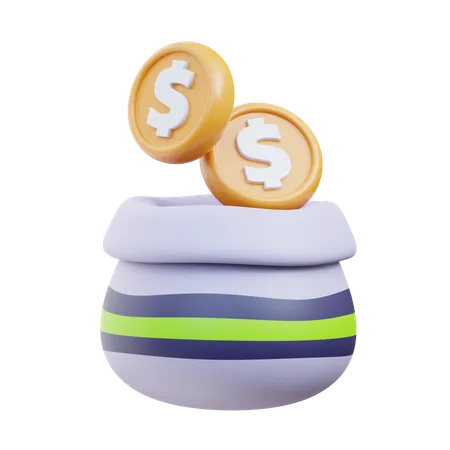 Money Sacks  3D Icon