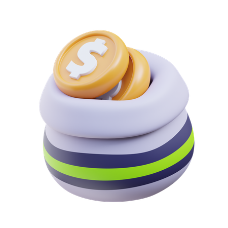 Money Sacks  3D Icon