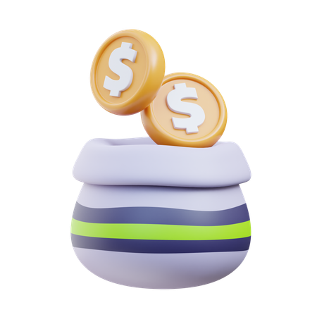 Money Sacks  3D Icon