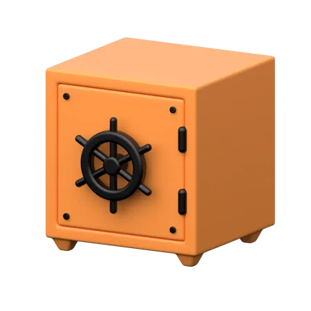 Money Safe 3 D Icon Symbolizes Financial Security And Protection Featuring A Three Dimensional Representation Of A Secure Vault Or Safe 3D Icon