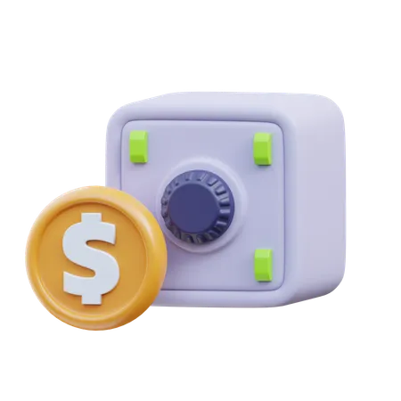 Money Safe Box 3 D Illustration 3D Icon