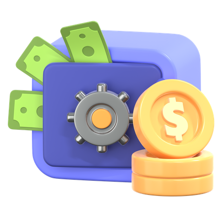 Money Safe Box  3D Icon