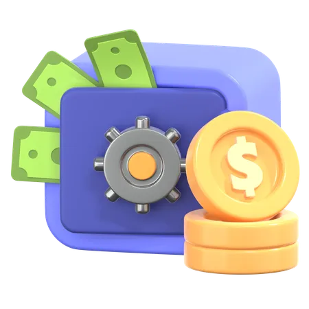 Money Safe Box  3D Icon