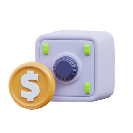 Money Safe Box  3D Icon