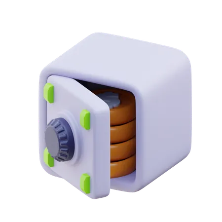 Money Safe Box  3D Icon