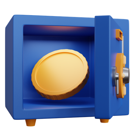 Money Safe Box 3D Icon
