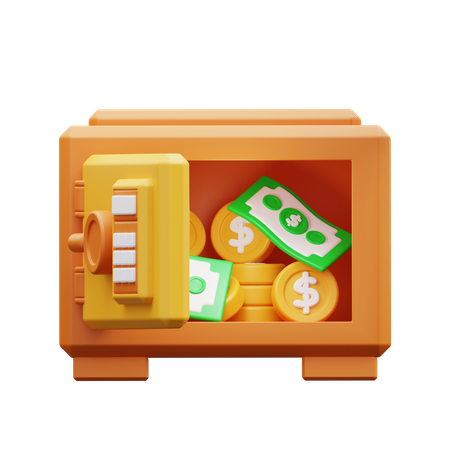 Money Save And Coin  3D Icon