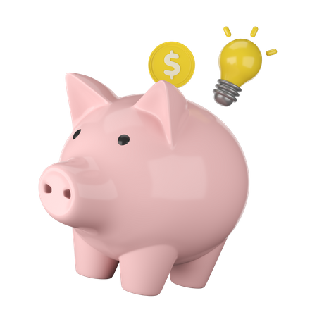 Money Savings Idea  3D Icon