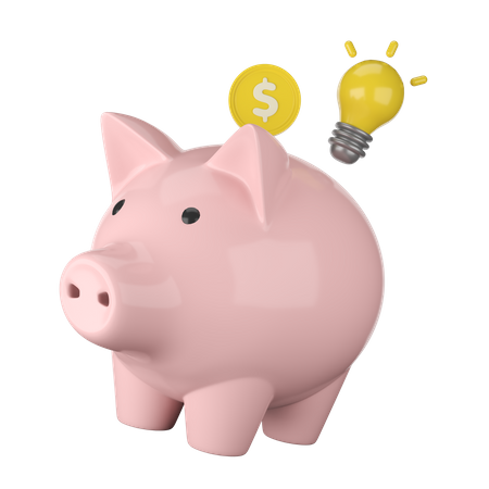 Money Savings Idea  3D Icon