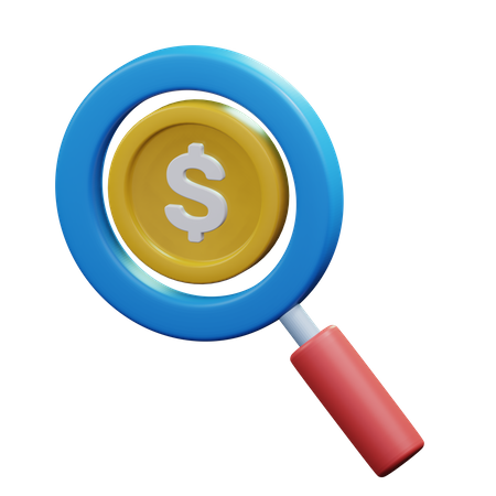 Money Search  3D Icon