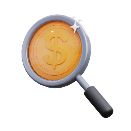 Money Search  3D Icon