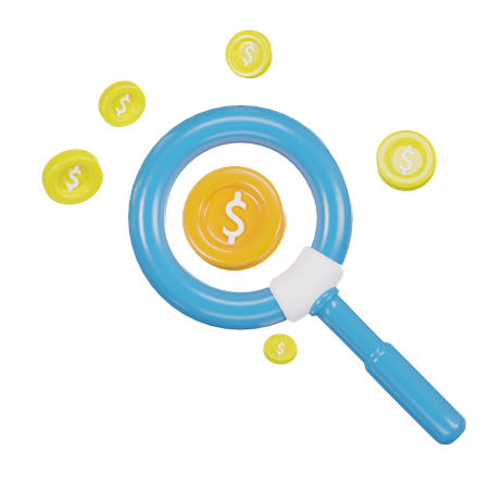 Money Search  3D Icon