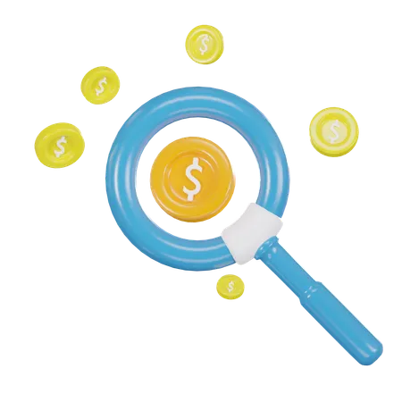 Money Search  3D Icon