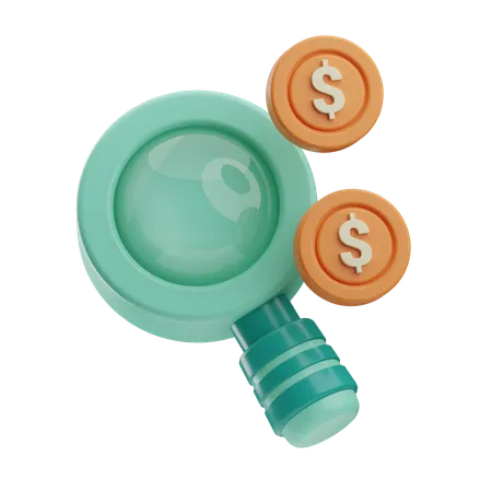 Money Search  3D Icon