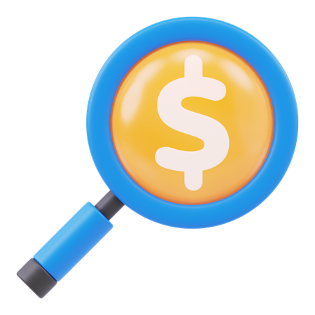 Money Search  3D Icon