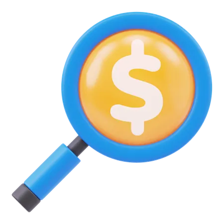 Money Search  3D Icon