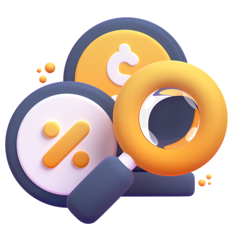 Money Search  3D Icon