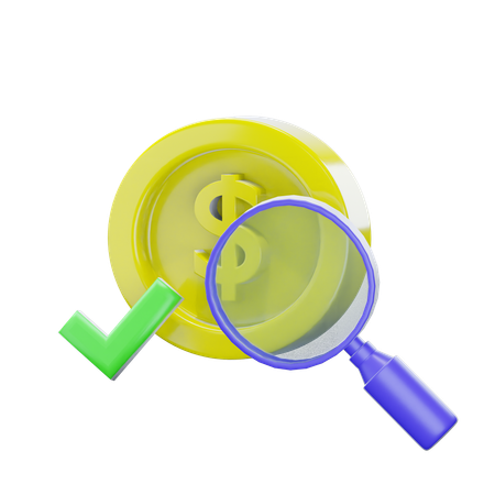 Money Search  3D Icon