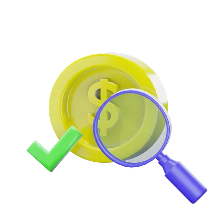 Money Search  3D Icon